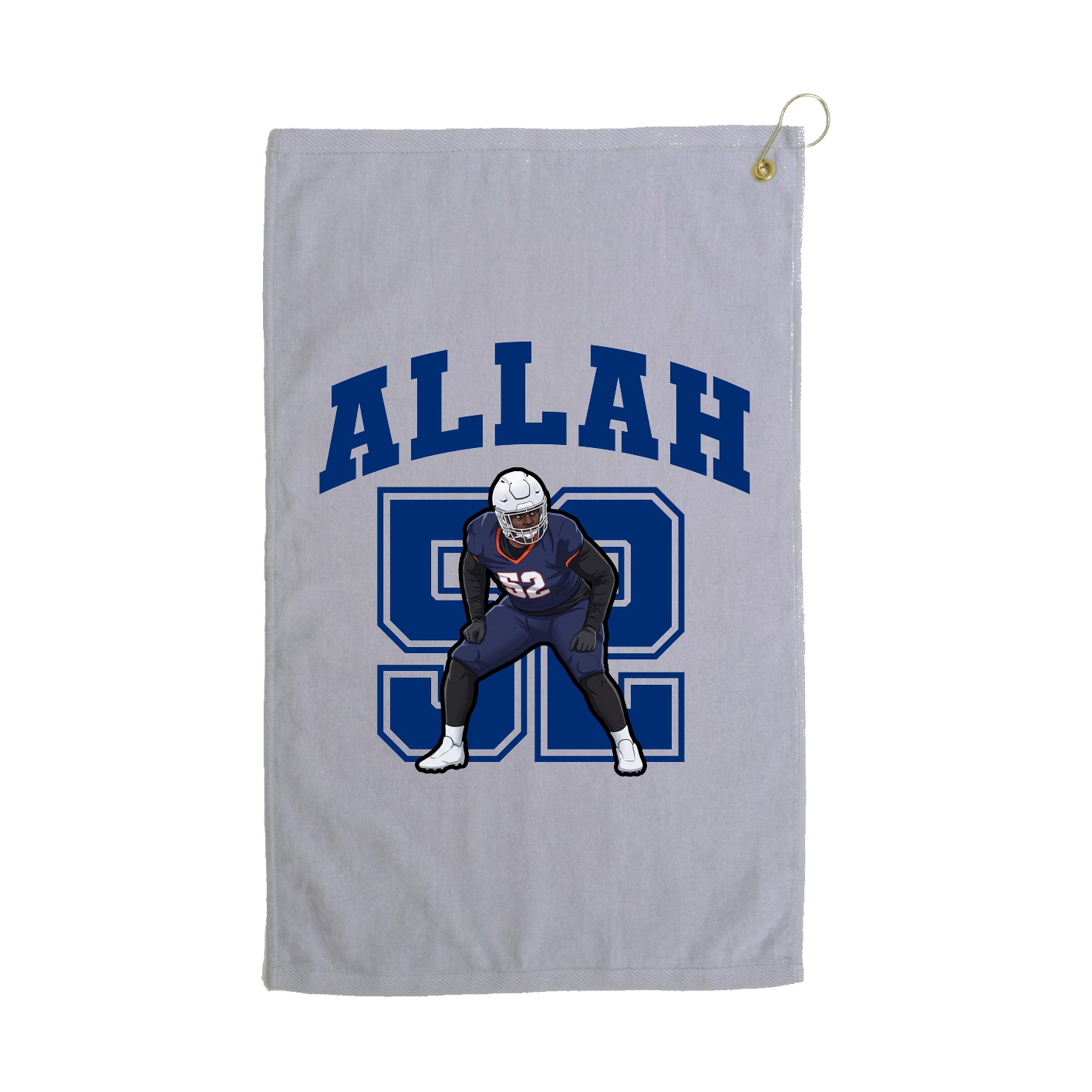 Golf Towel — Number in Grey