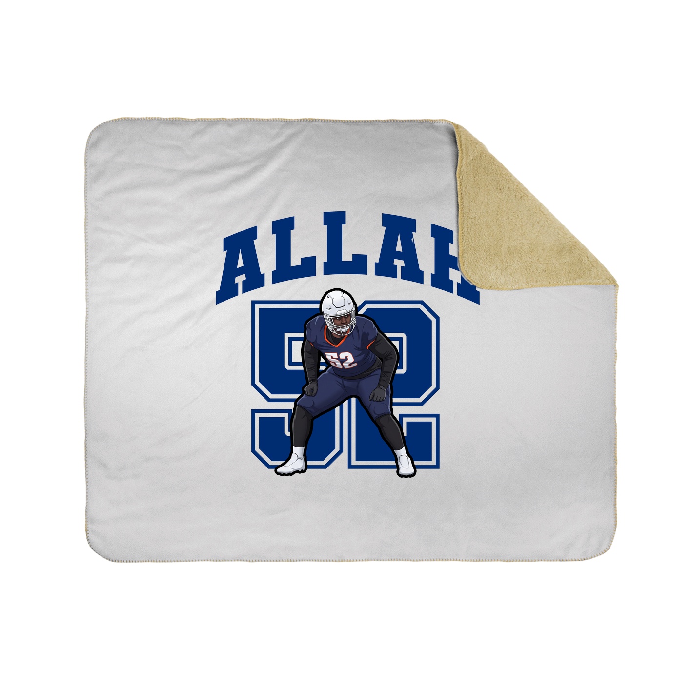 Throw Blanket — Number in White