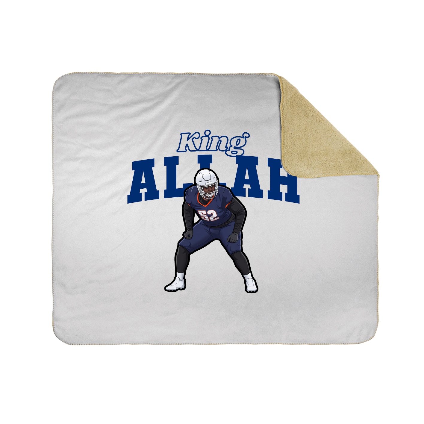 Throw Blanket — Name Arch in White
