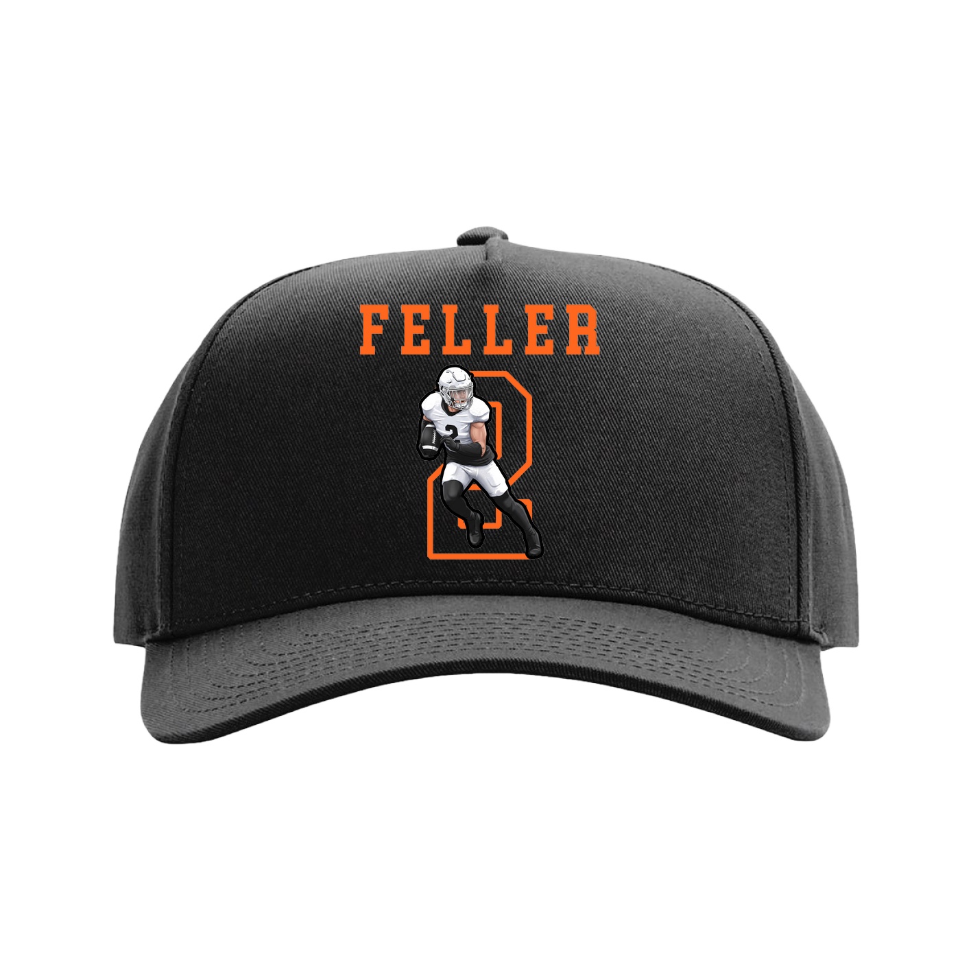 Full Fabric Five-Panel Champ Cap — Shirsey in Black
