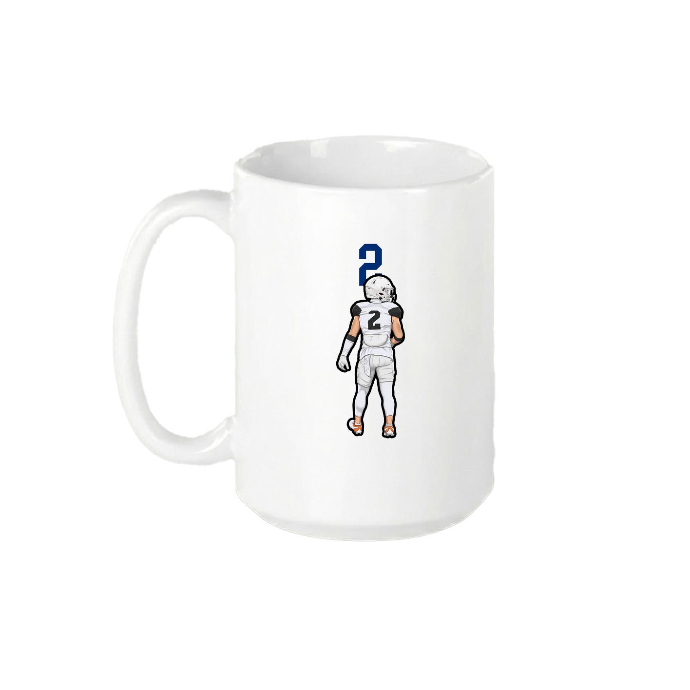 15oz Coffee Mug — Number Top in White