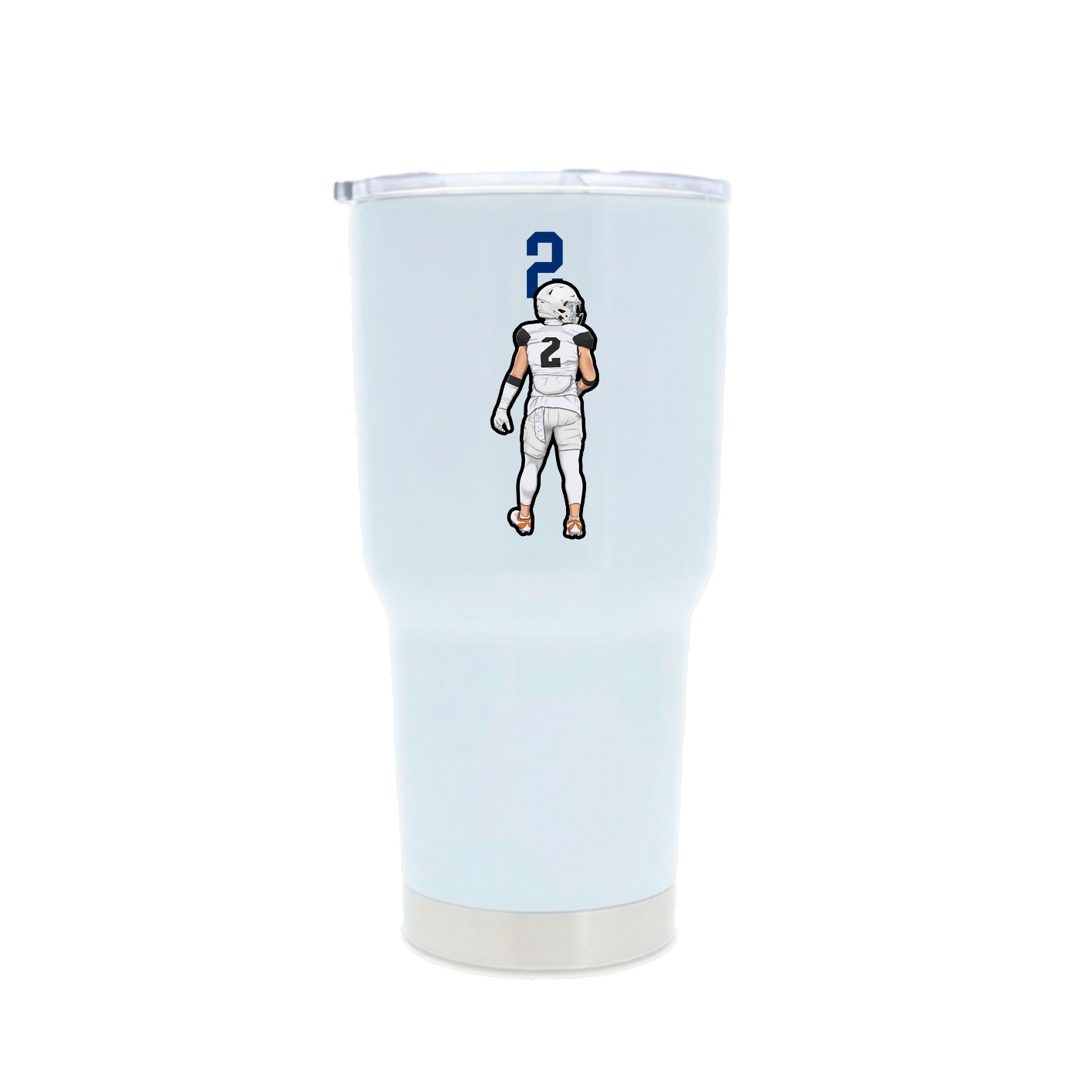 30oz Stainless Steel Tumbler — Number Top in White