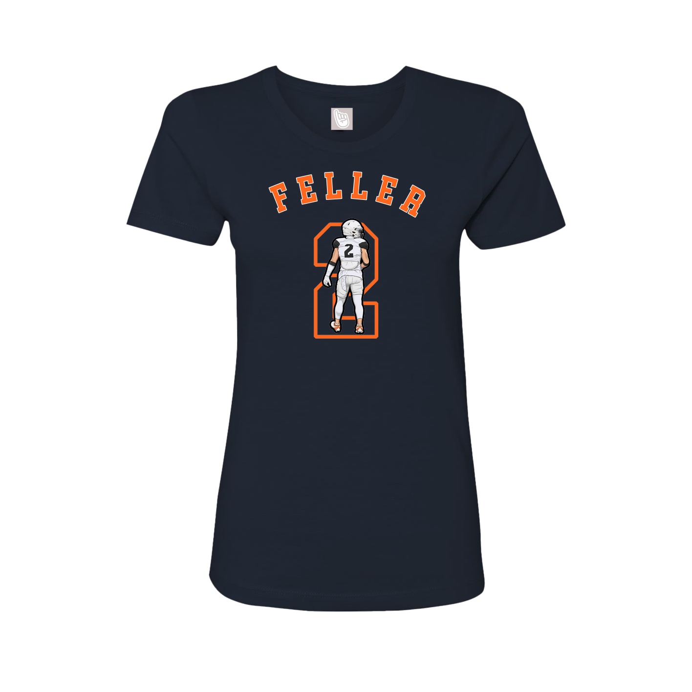 Fitted Women's Tee — Shirsey Arch in Navy