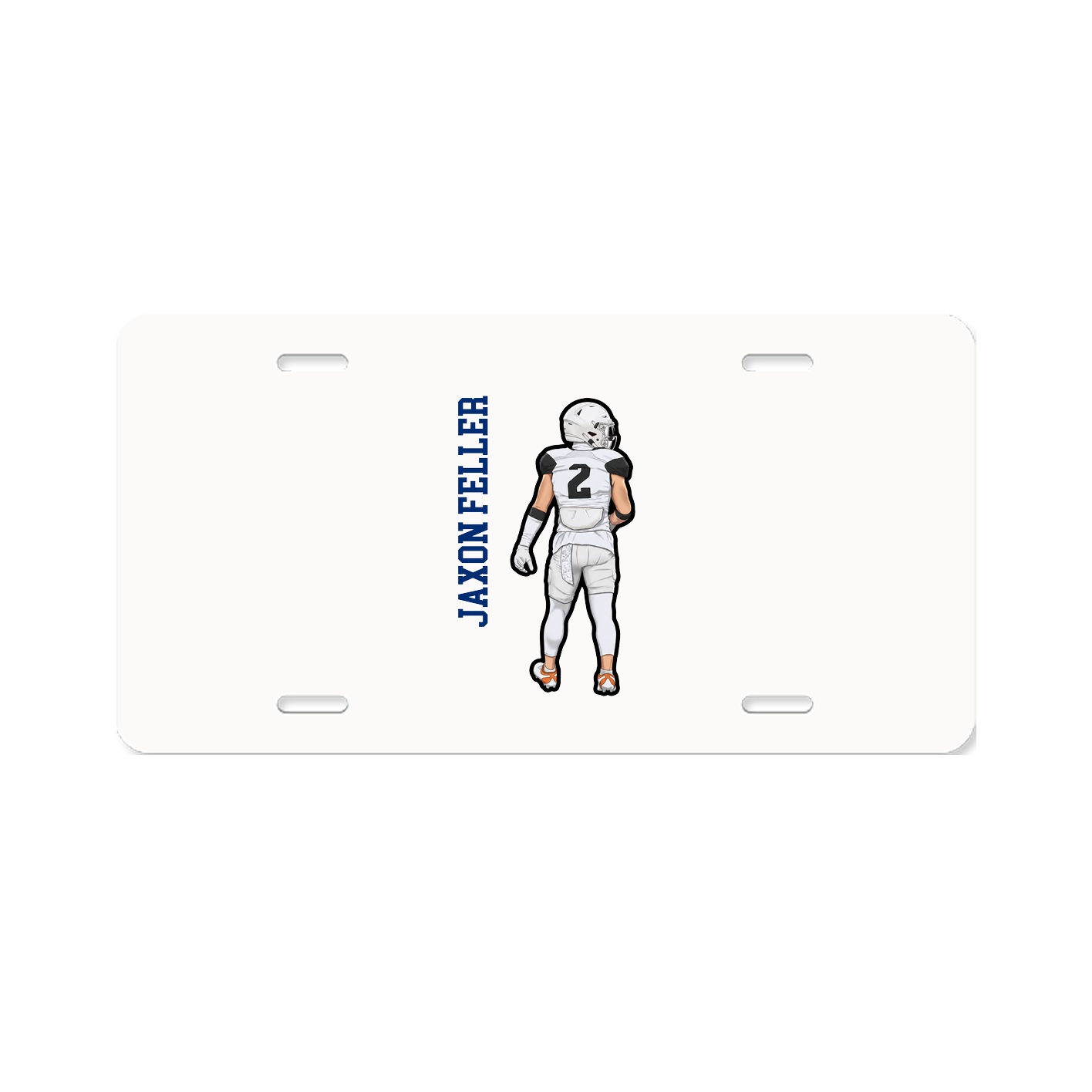 License Plate — Name Vertical in Classic
