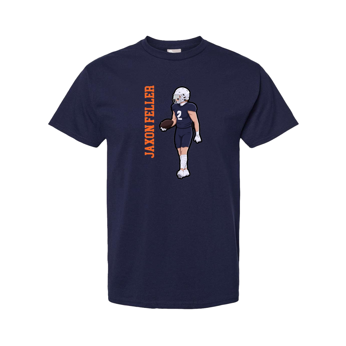 Tee — Name Vertical in Navy