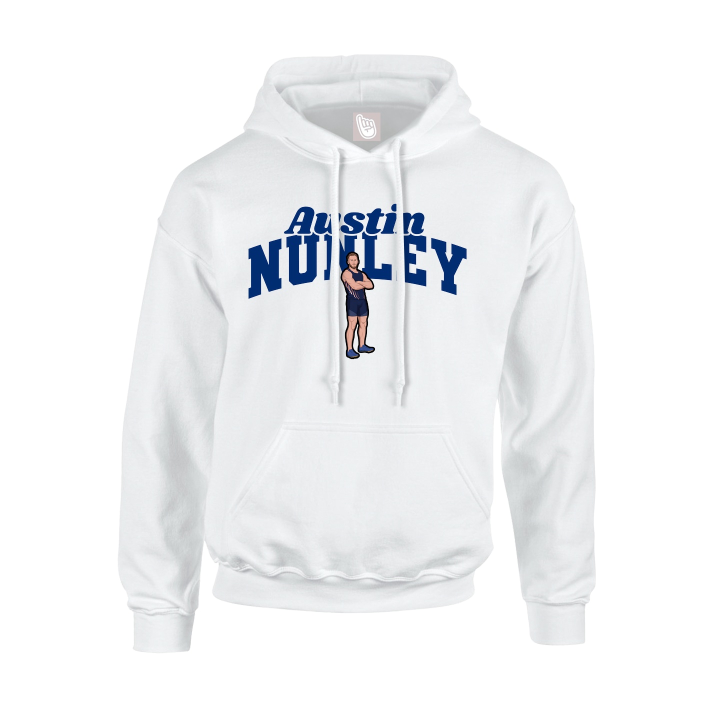 Hoodie — Signature Arch in White
