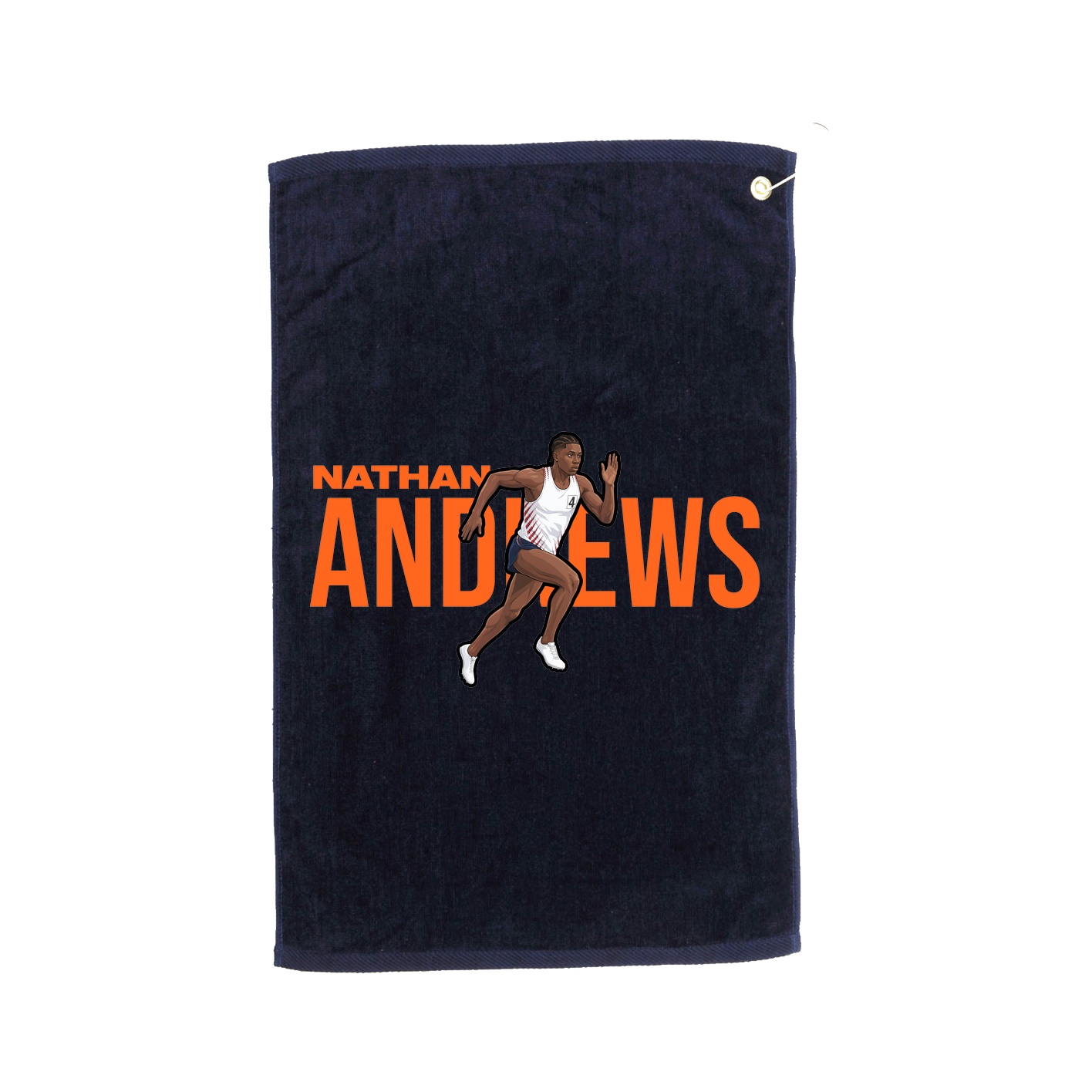 Golf Towel — Player Name in Navy