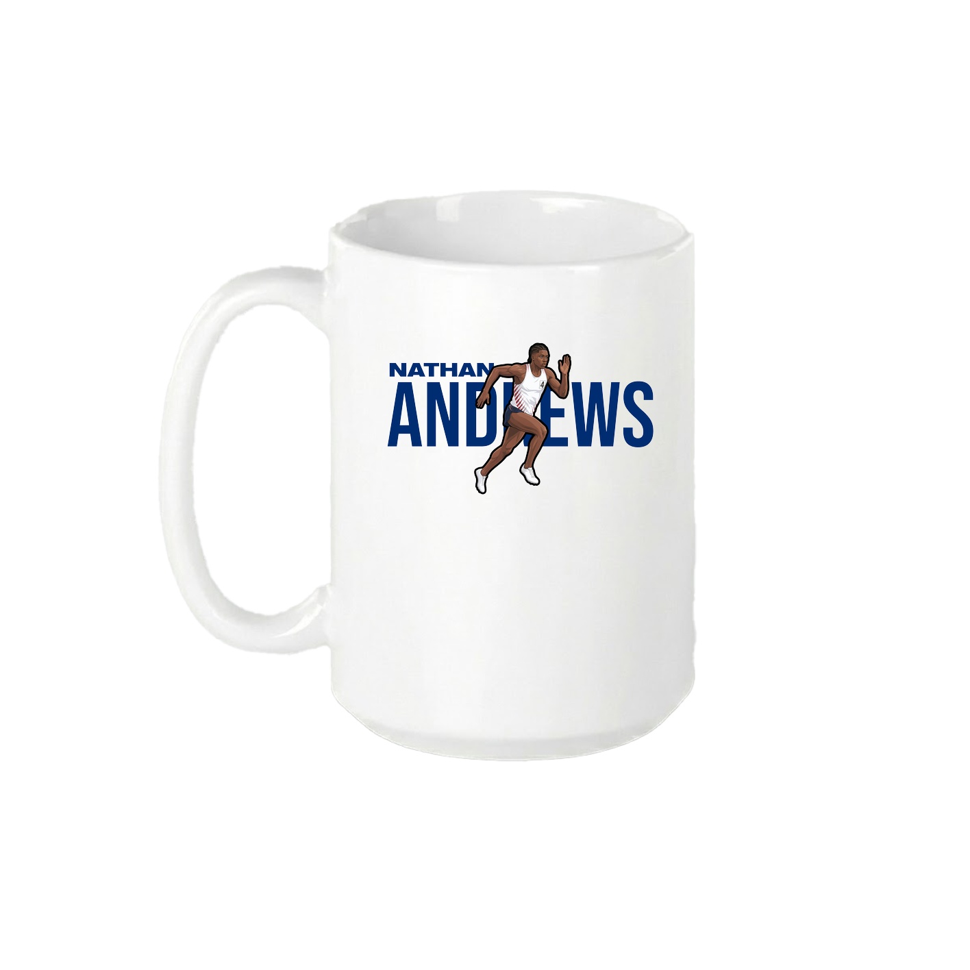 15oz Coffee Mug — Player Name in White