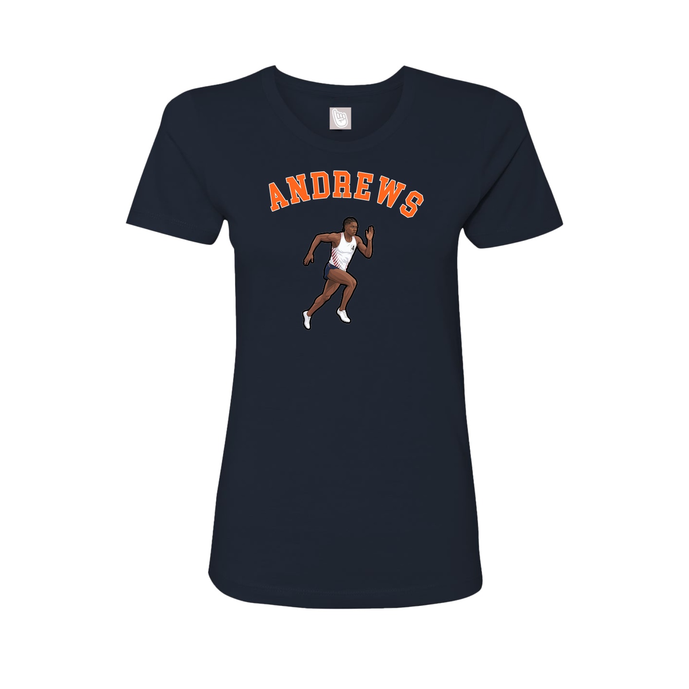 Fitted Women's Tee — Shirsey Arch in Navy