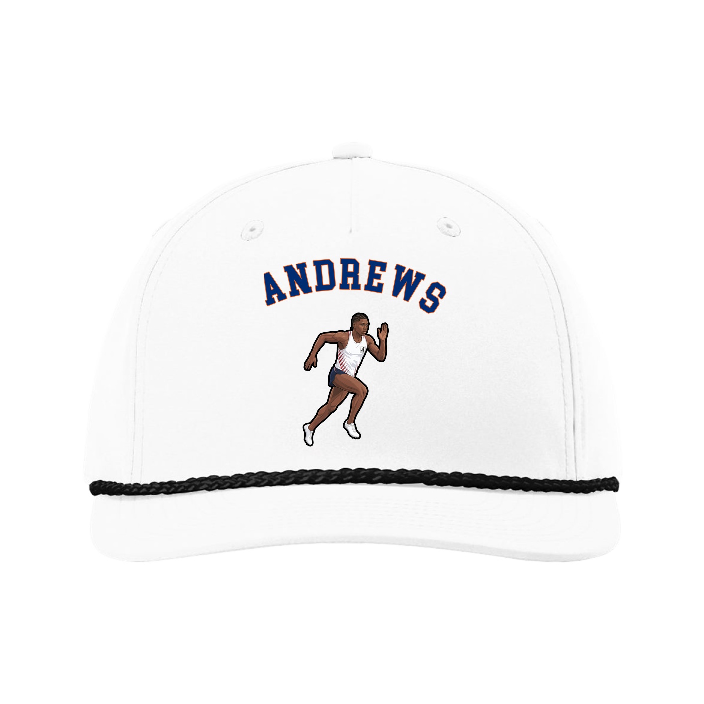 Five-Panel Classic Rope Cap — Shirsey Arch in White