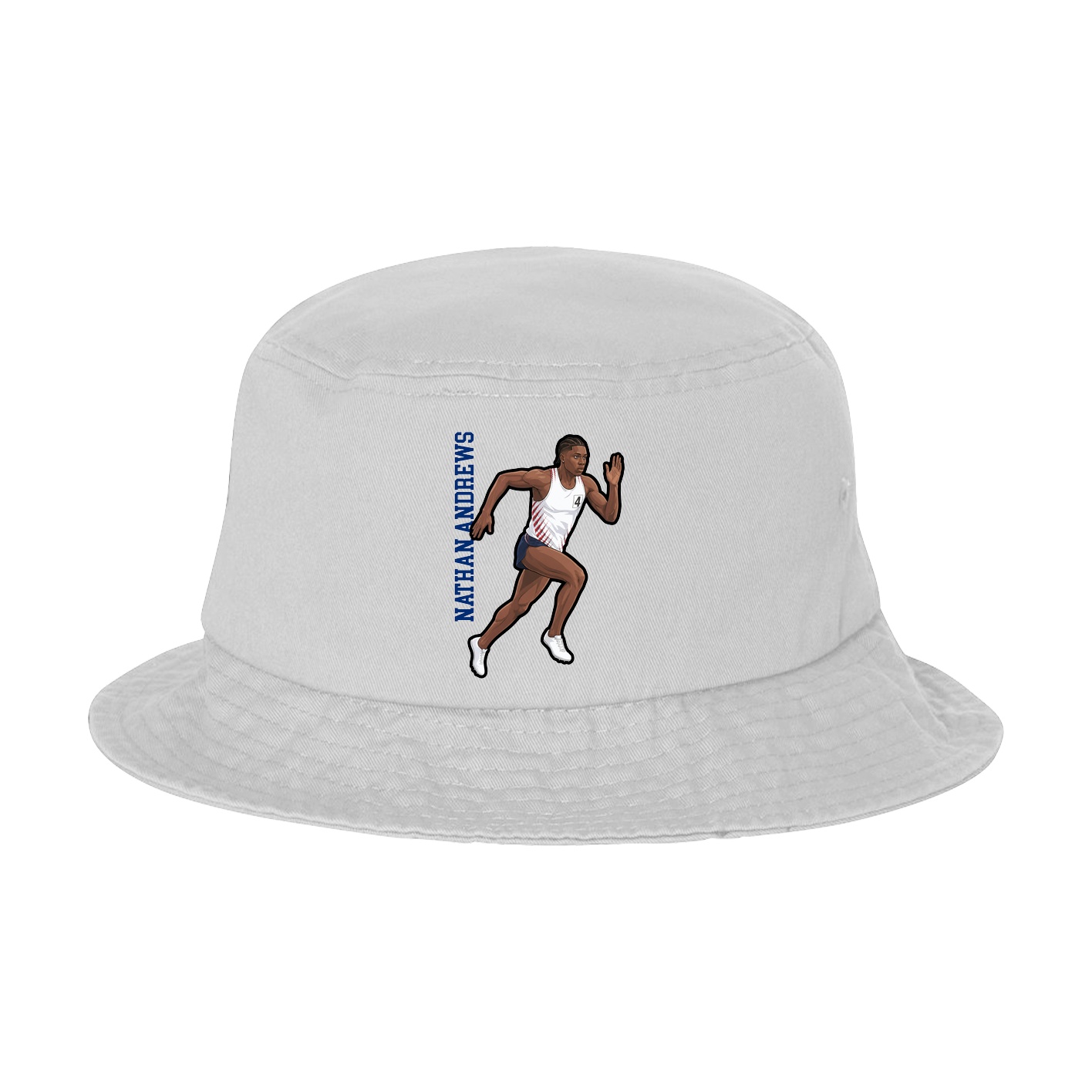 Bucket Cap — Name Vertical in White