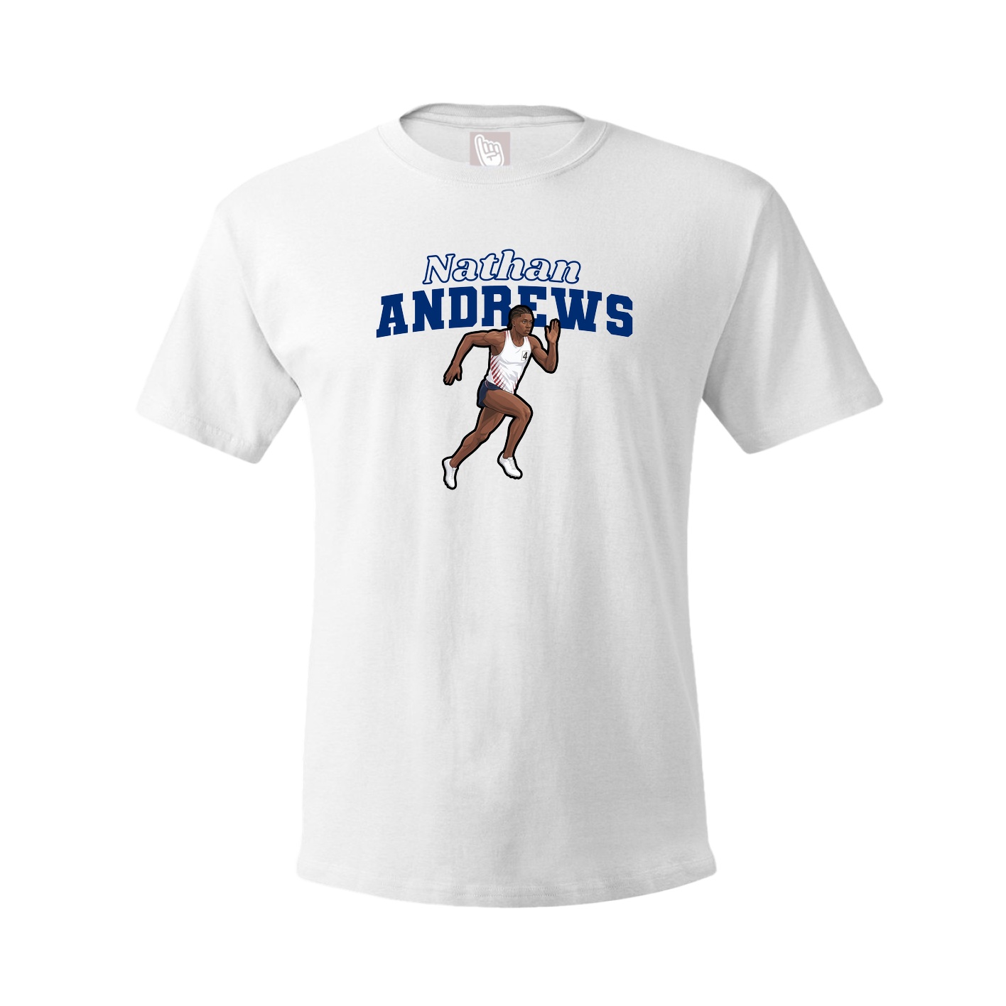 Youth Tee — Name Arch in White