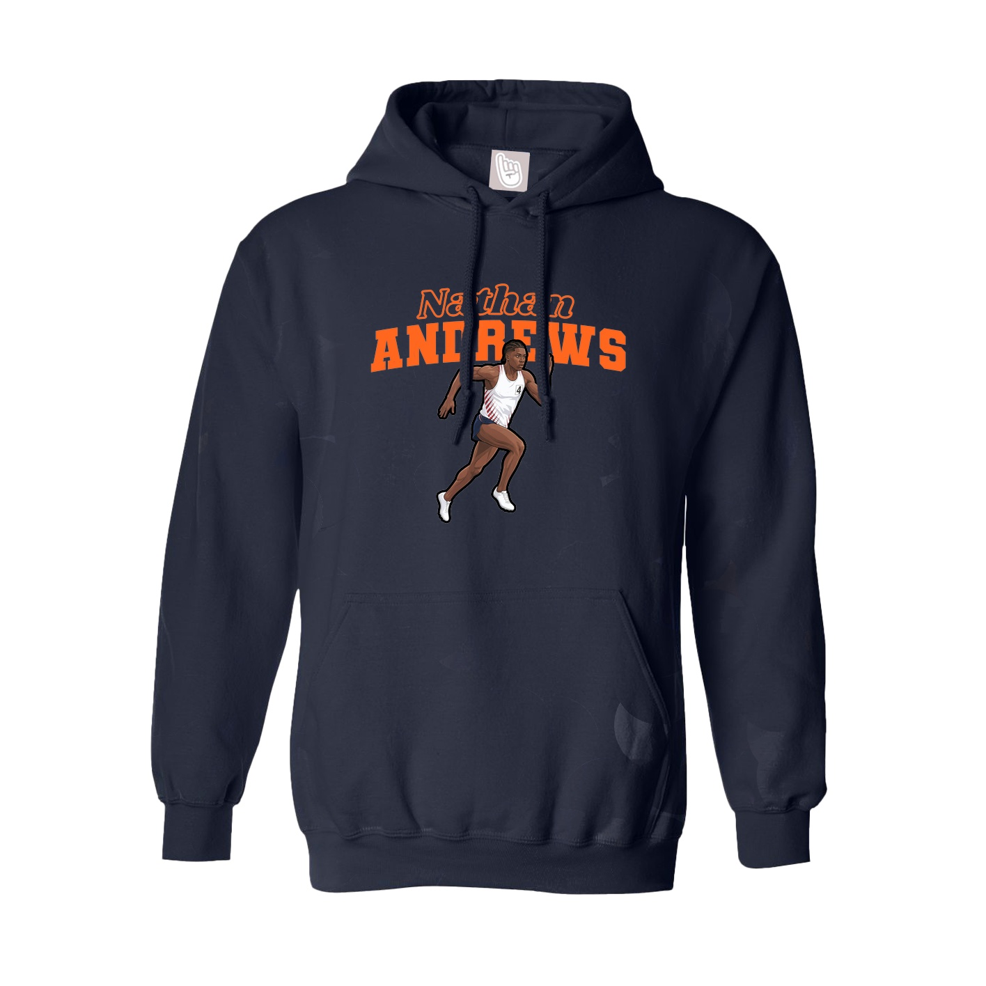 Hoodie — Name Arch in Navy