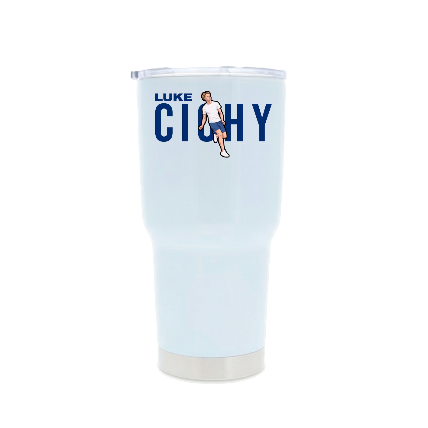 30oz Stainless Steel Tumbler — Player Name in White