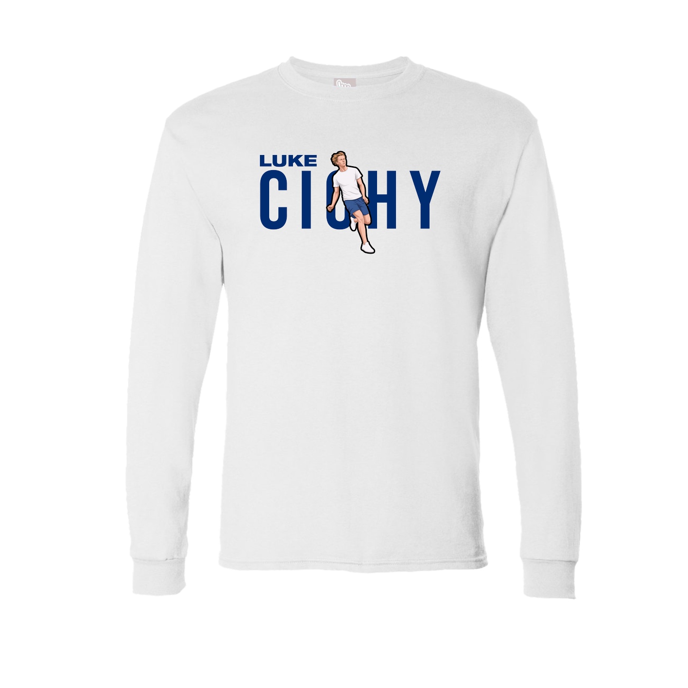 Long Sleeve Tee — Player Name in White