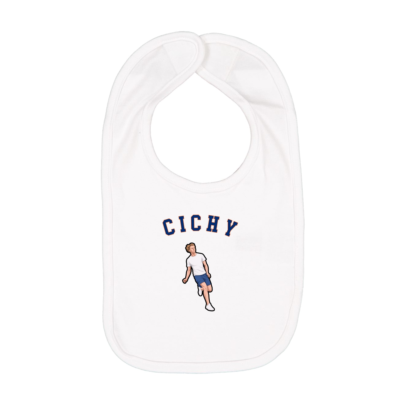 Infant Bib — Shirsey Arch in White