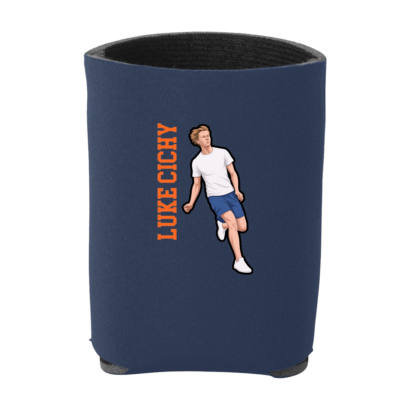 Can Holder — Name Vertical in Navy