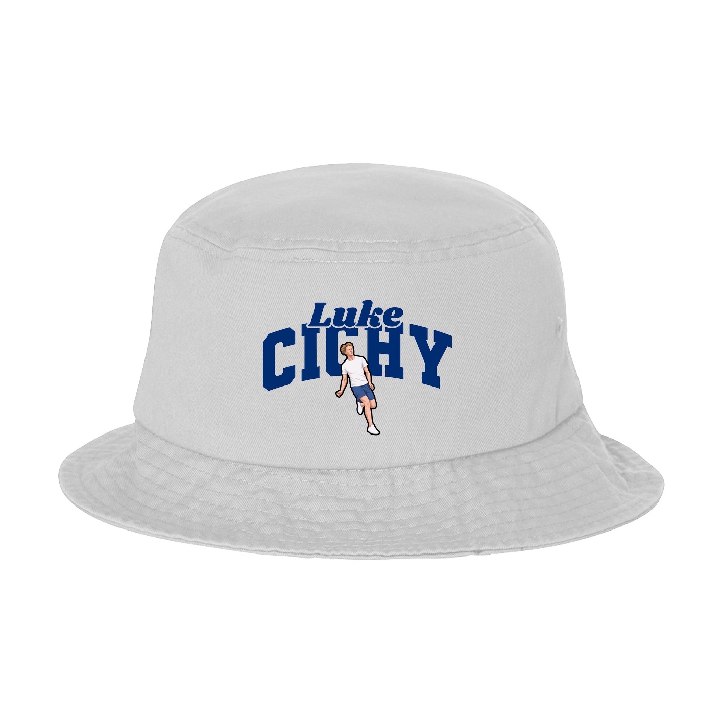 Bucket Cap — Signature Arch in White
