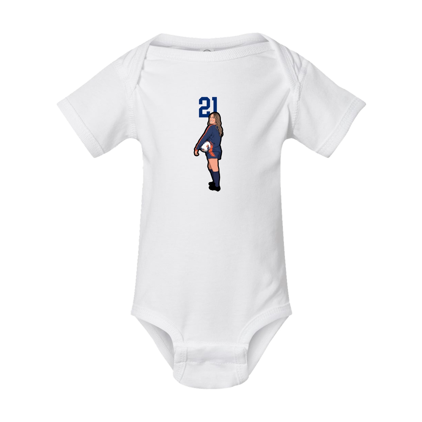 Baby Onesie — Number Top in White