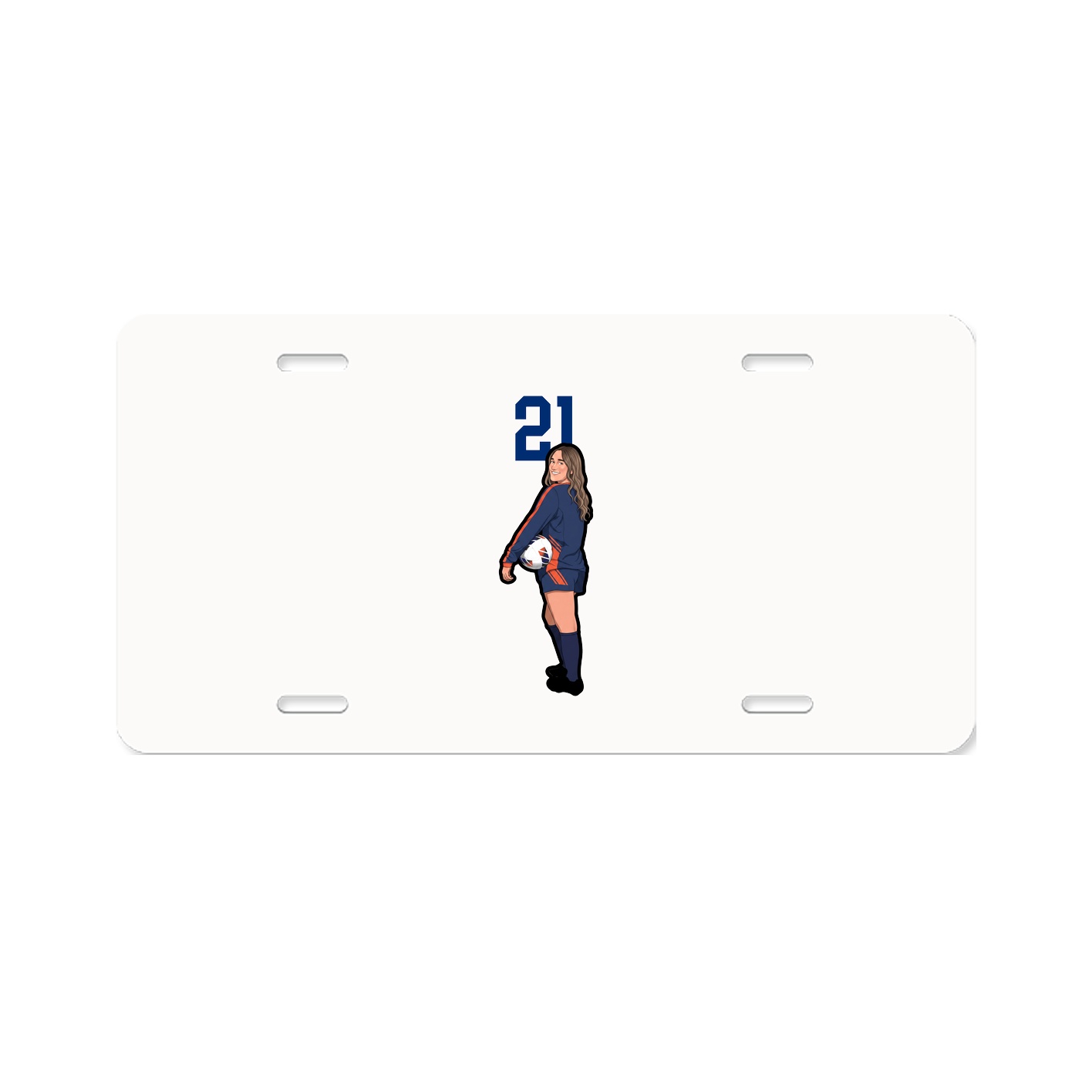 License Plate — Number Top in Classic