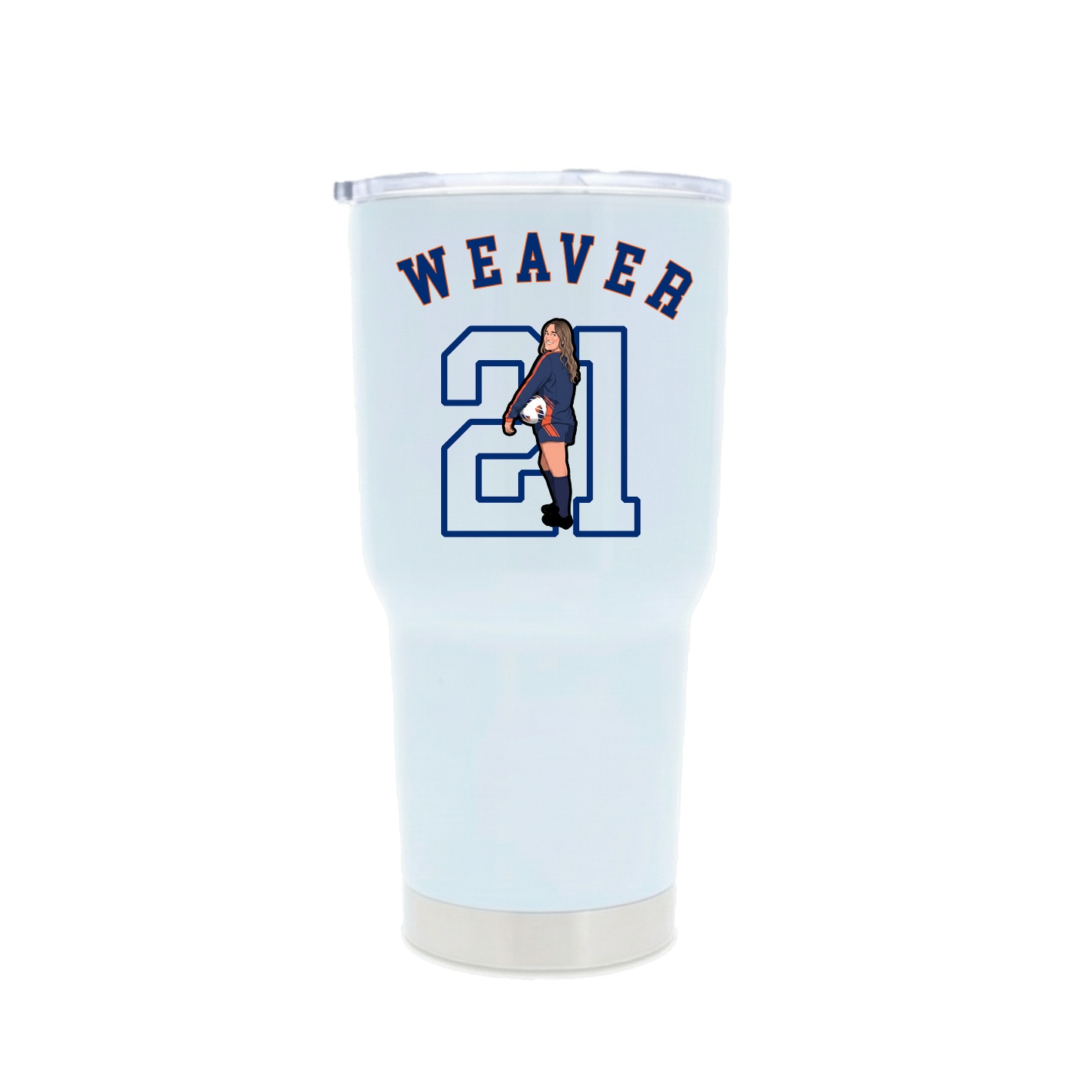 30oz Stainless Steel Tumbler — Shirsey Arch in White