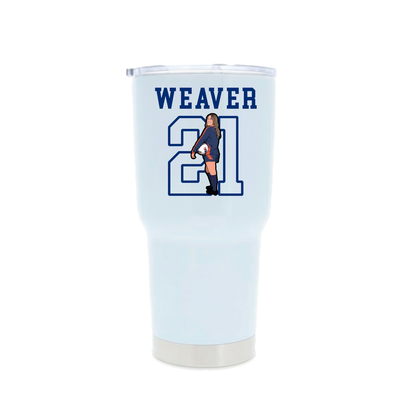 30oz Stainless Steel Tumbler — Shirsey in White