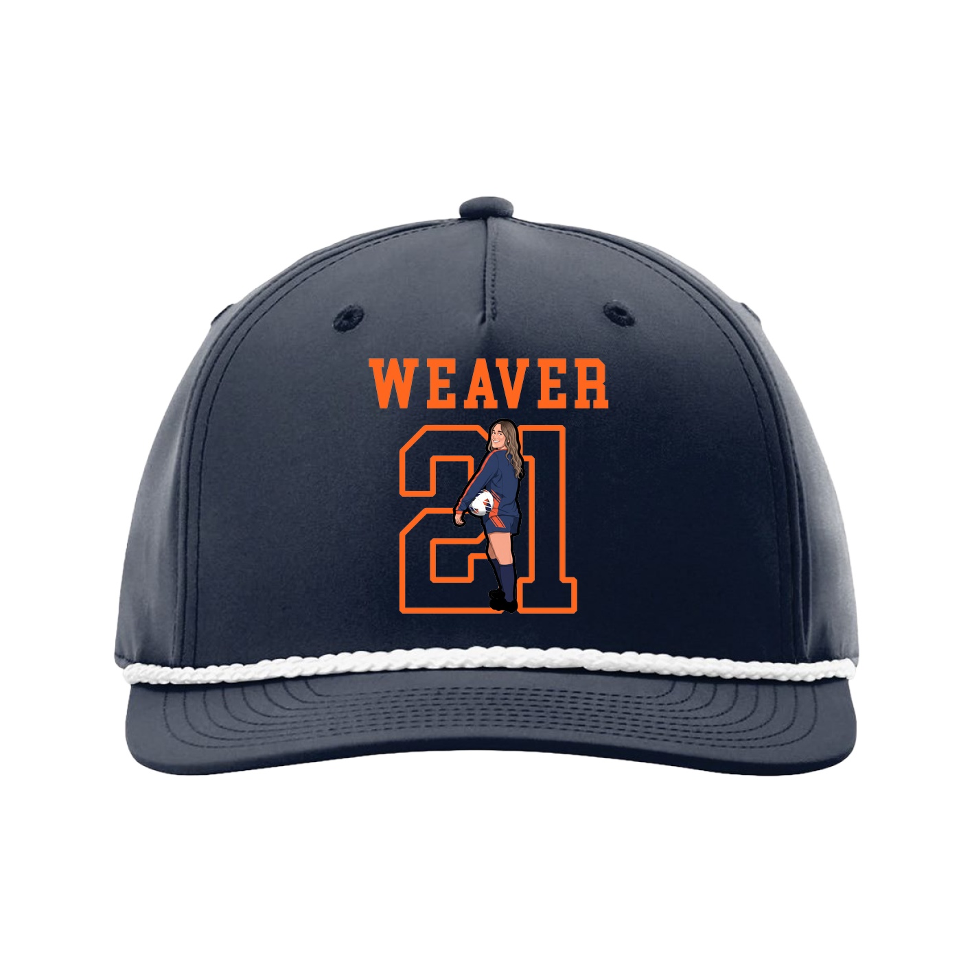 Five-Panel Classic Rope Cap — Shirsey in Navy