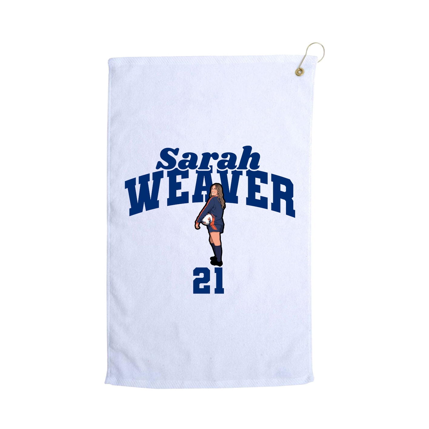 Golf Towel — Signature Arch in White