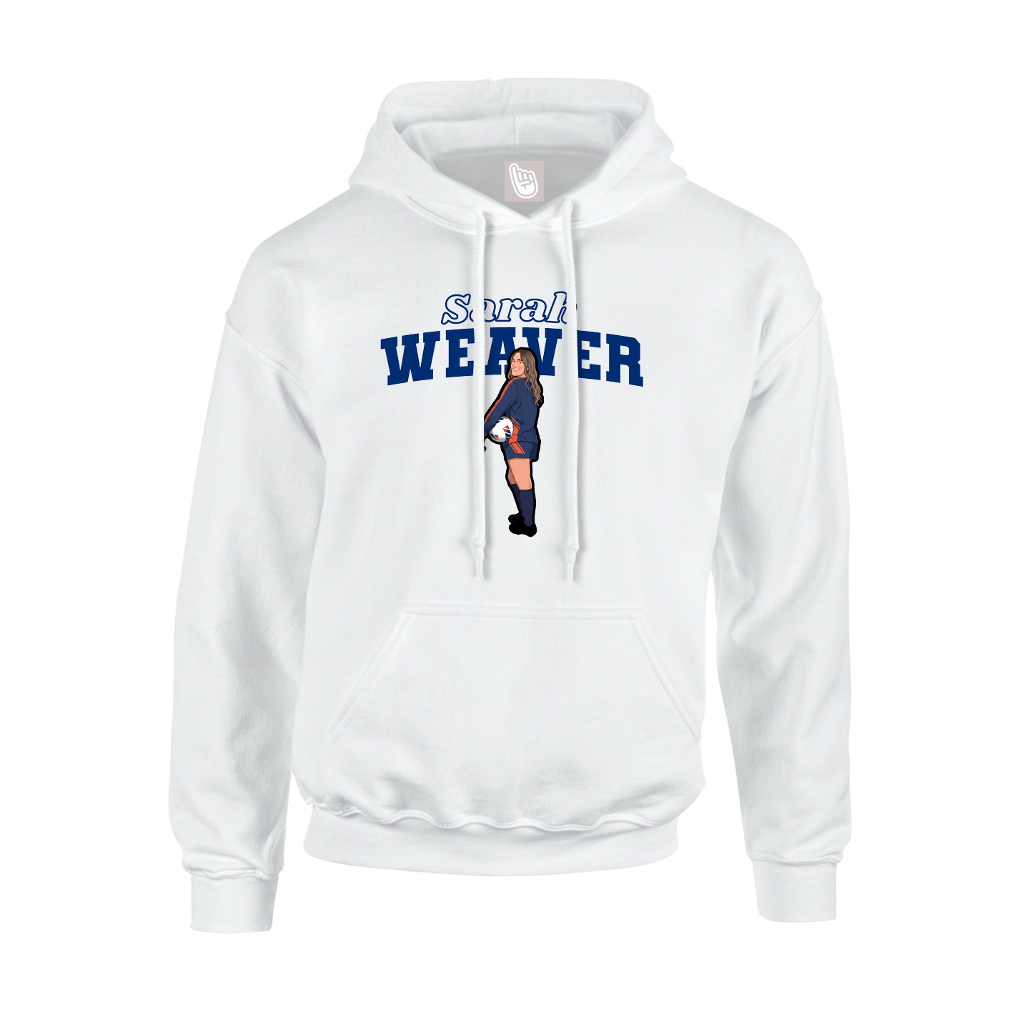 Hoodie — Name Arch in White
