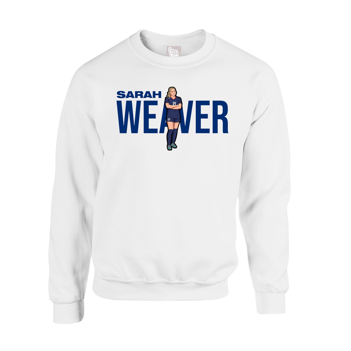 Fleece Crew — Player Name in White