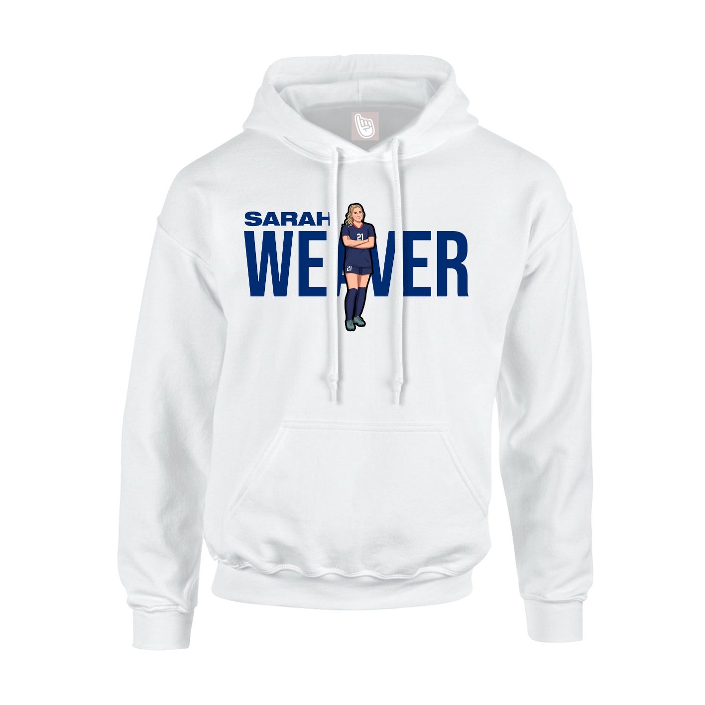 Youth Hoodie — Player Name in White