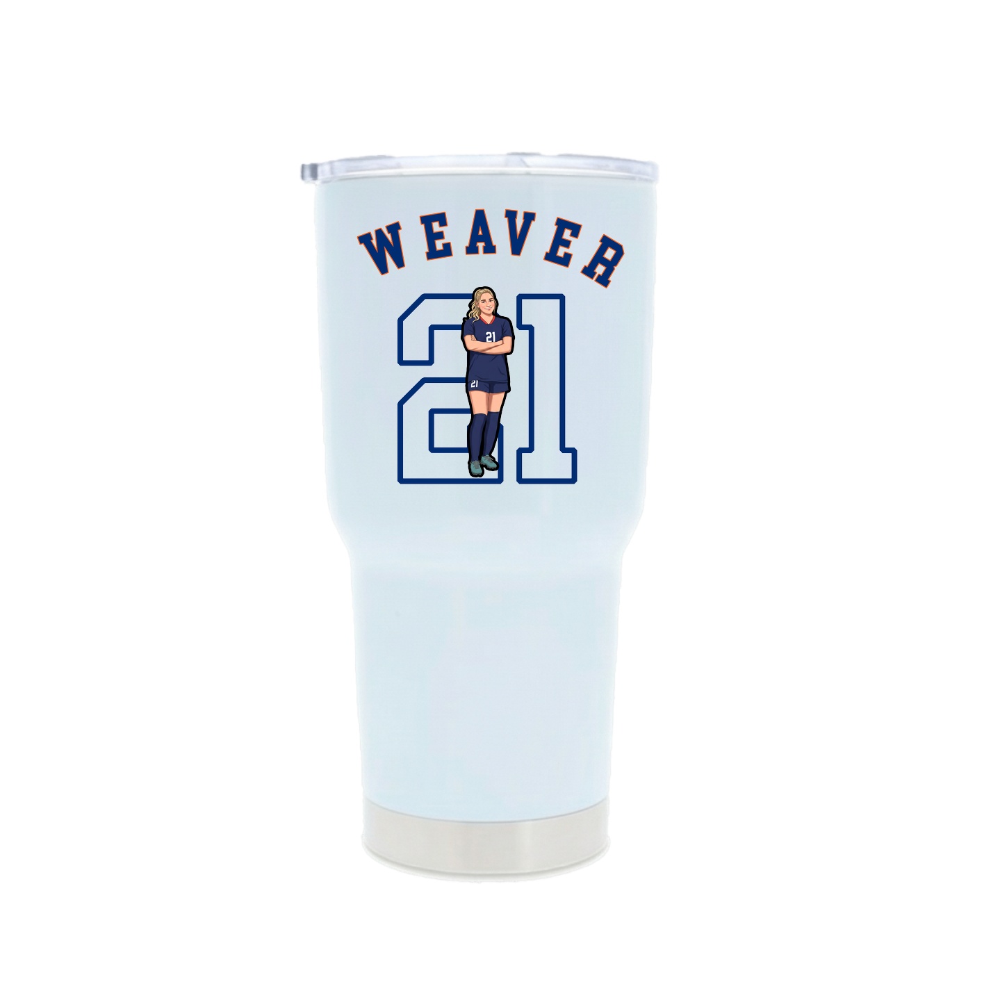 30oz Stainless Steel Tumbler — Shirsey Arch in White