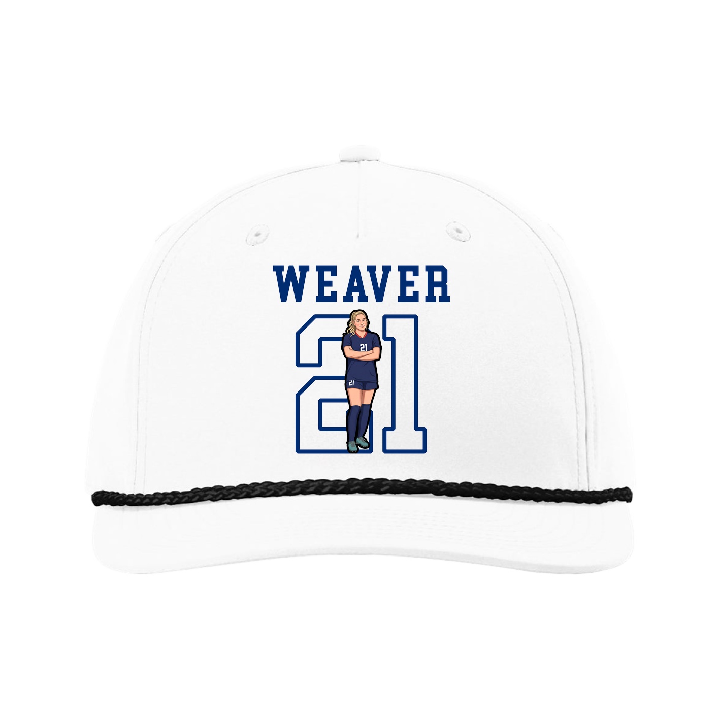 Five-Panel Classic Rope Cap — Shirsey in White