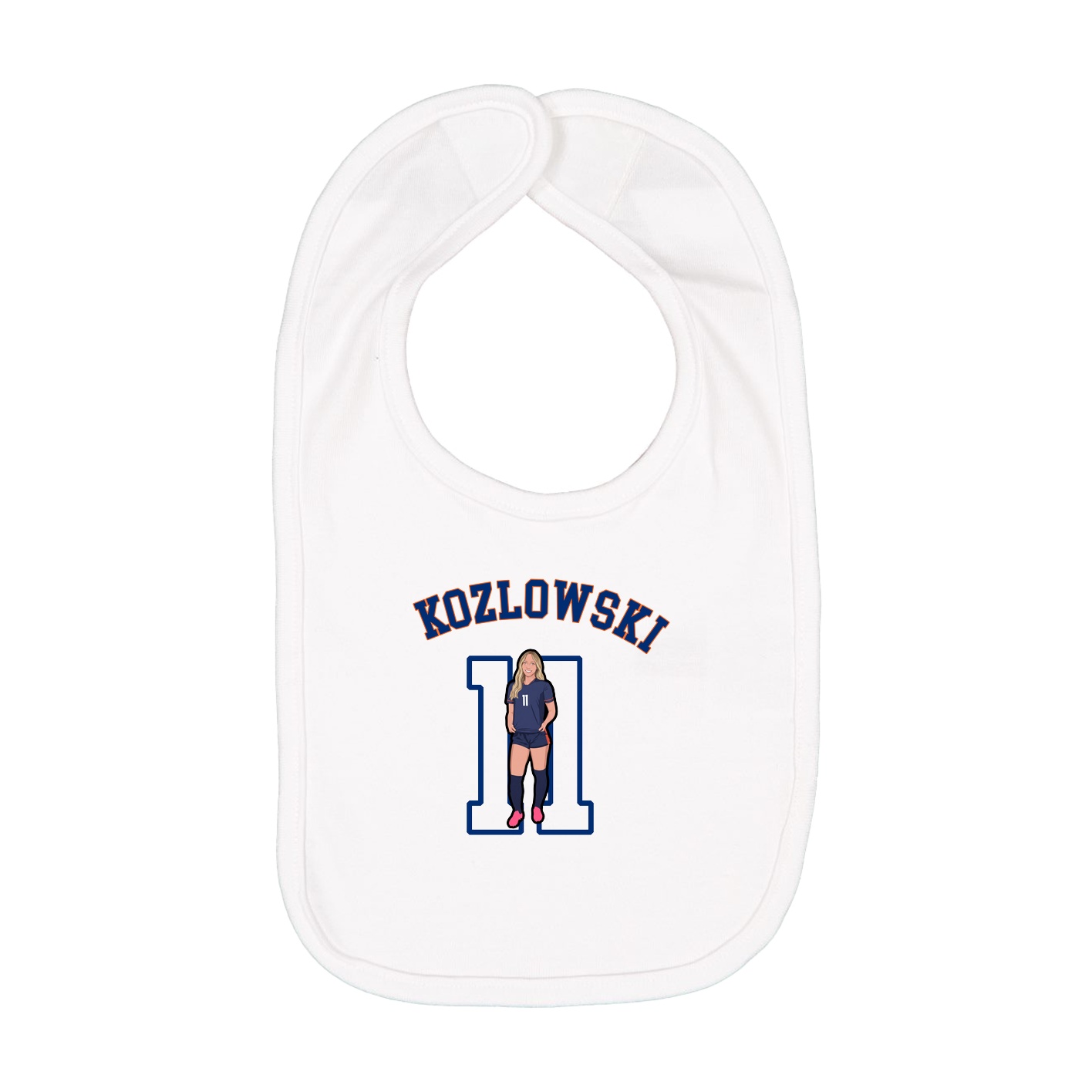 Infant Bib — Shirsey Arch in White