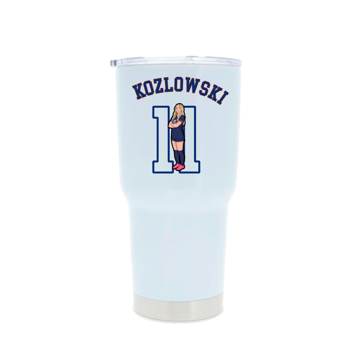30oz Stainless Steel Tumbler — Shirsey Arch in White