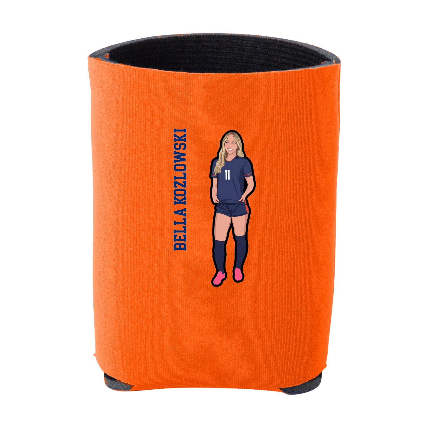 Can Holder — Name Vertical in Orange