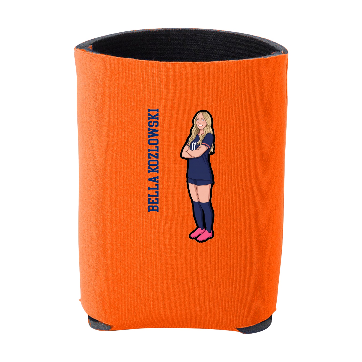 Can Holder — Name Vertical in Orange