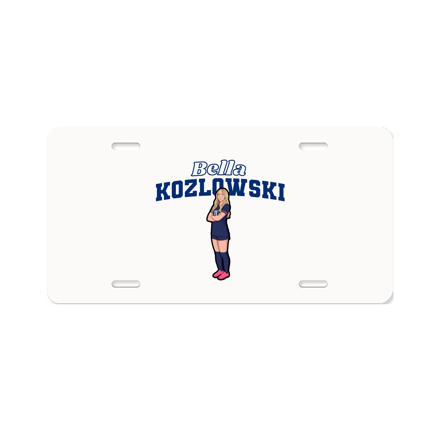 License Plate — Name Arch in Classic