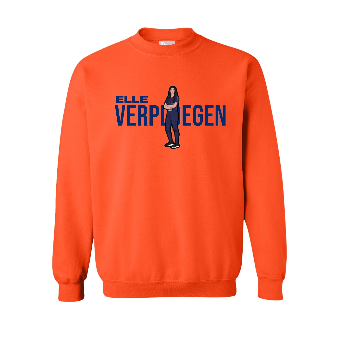 Fleece Crew — Player Name in Orange