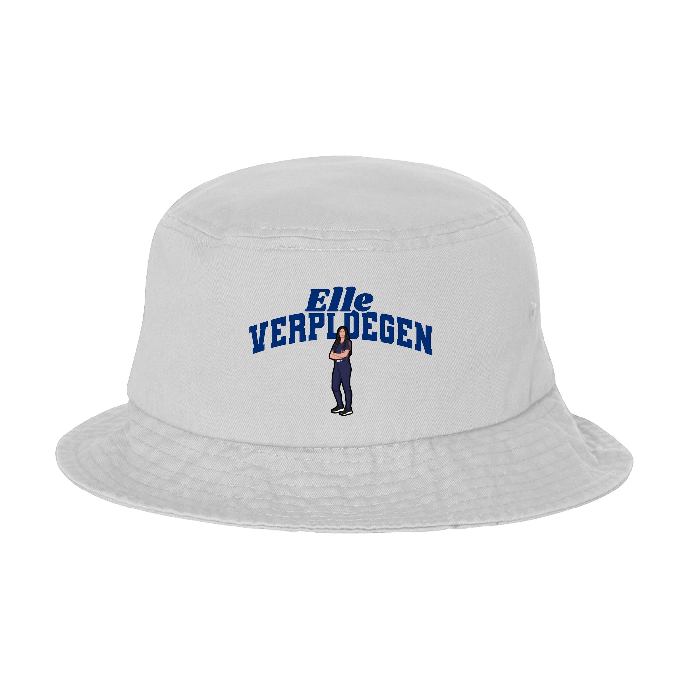 Bucket Cap — Signature Arch in White
