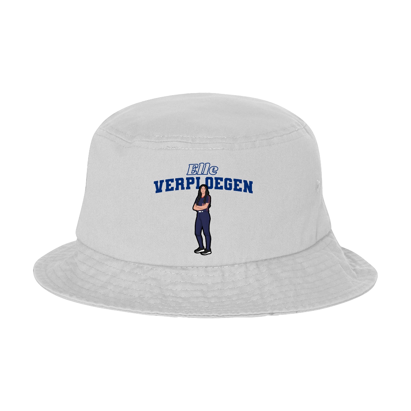 Bucket Cap — Name Arch in White