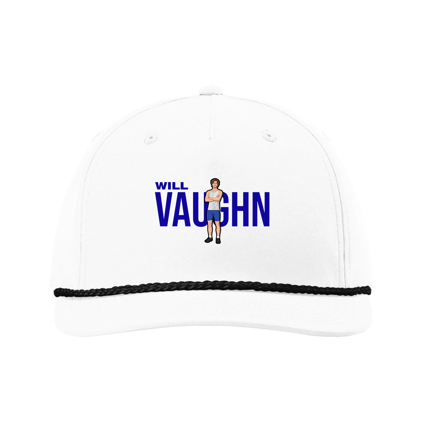 Five-Panel Classic Rope Cap — Player Name in White