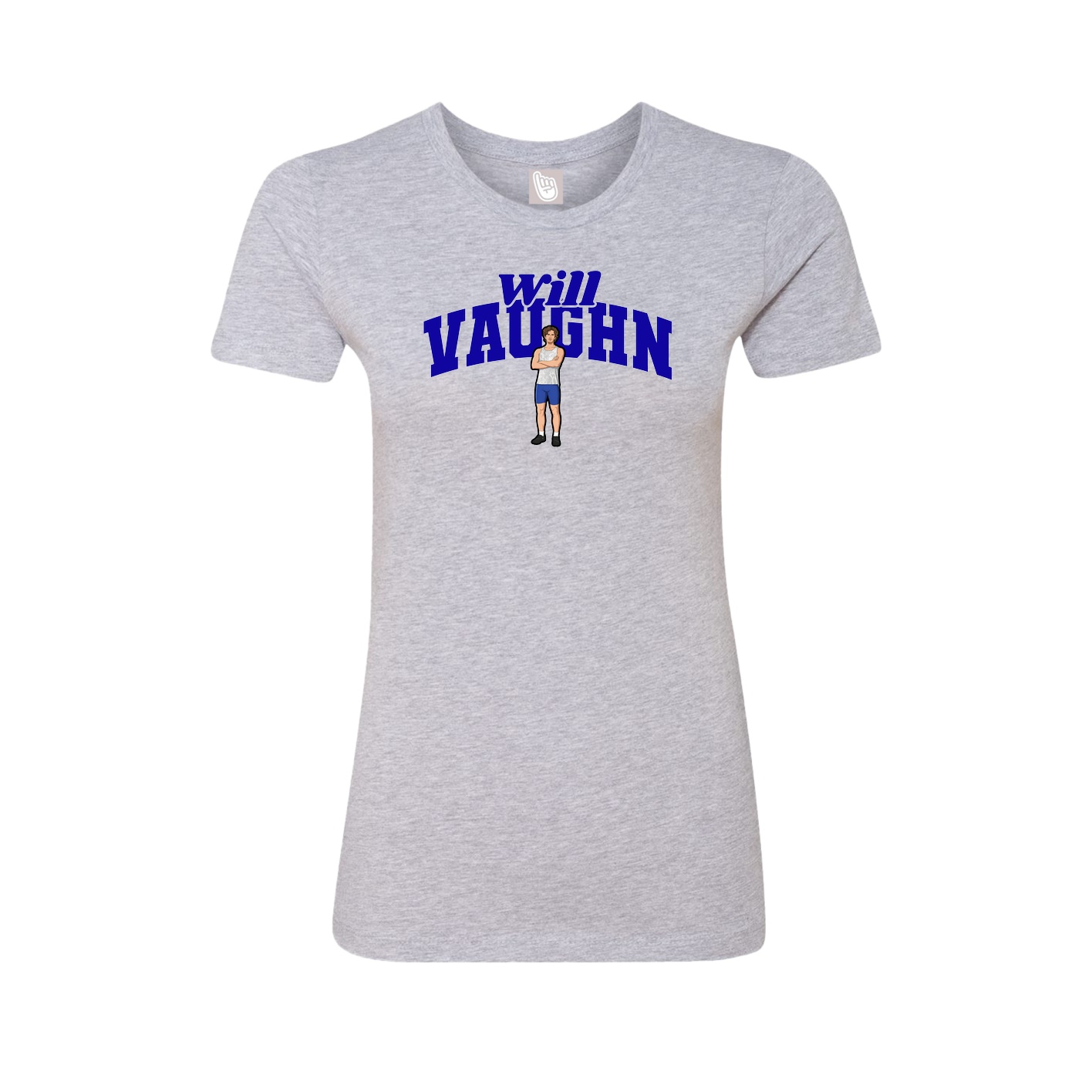 Fitted Women's Tee — Signature Arch in Grey
