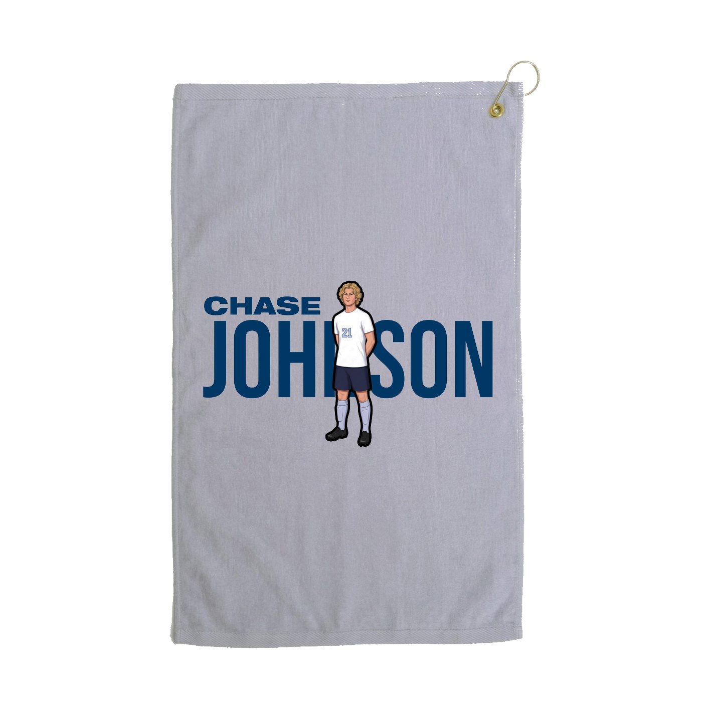 Golf Towel — Player Name in Grey