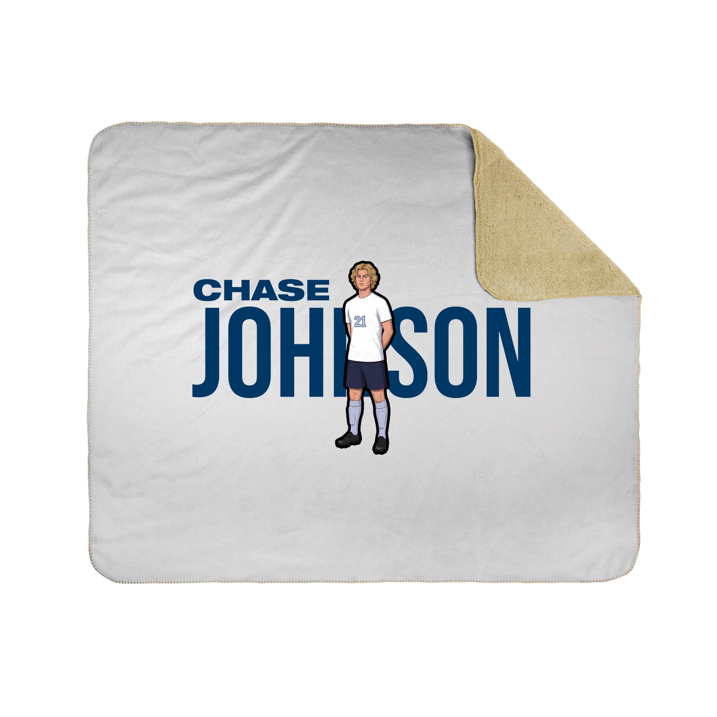Throw Blanket — Player Name in White