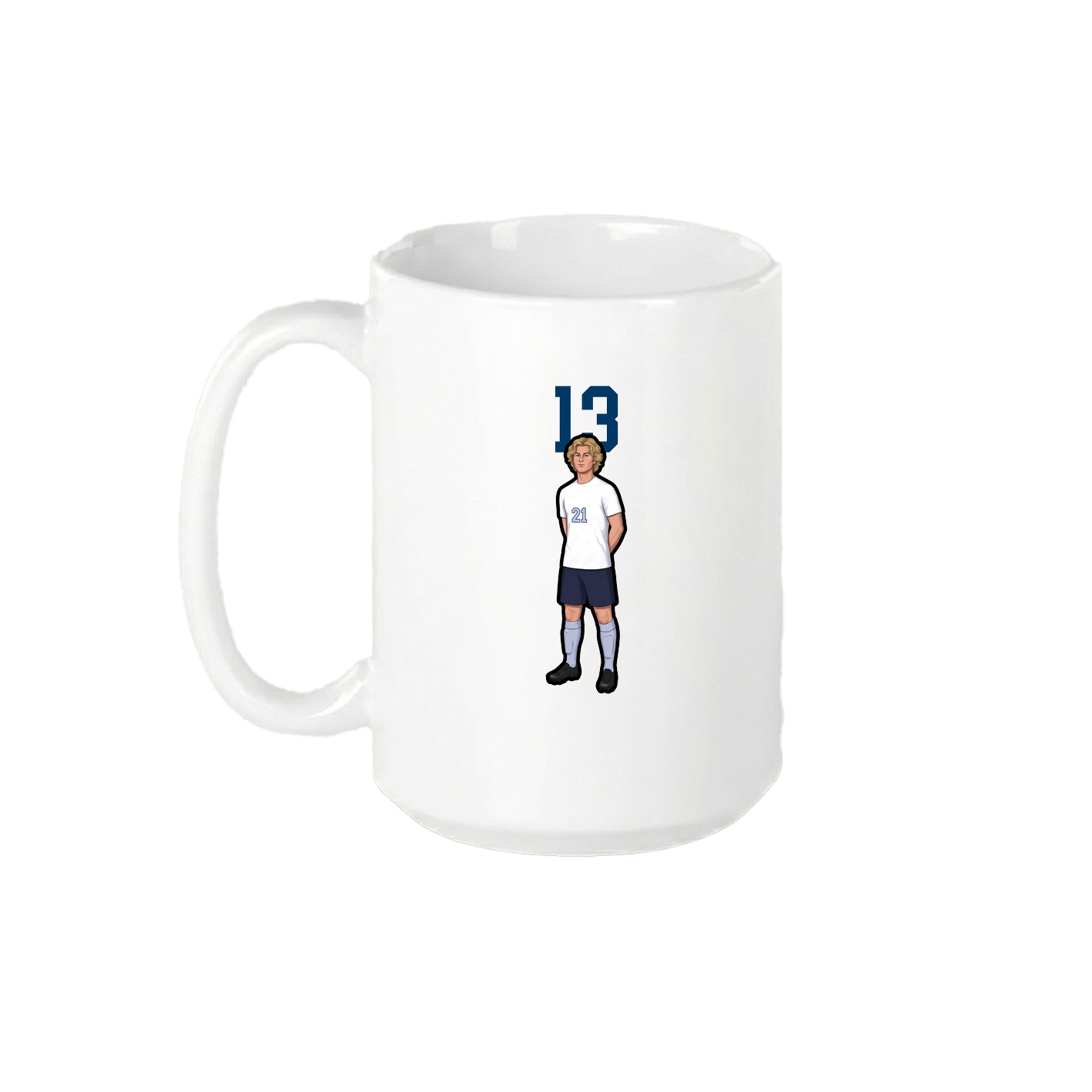 15oz Coffee Mug — Number Top in White