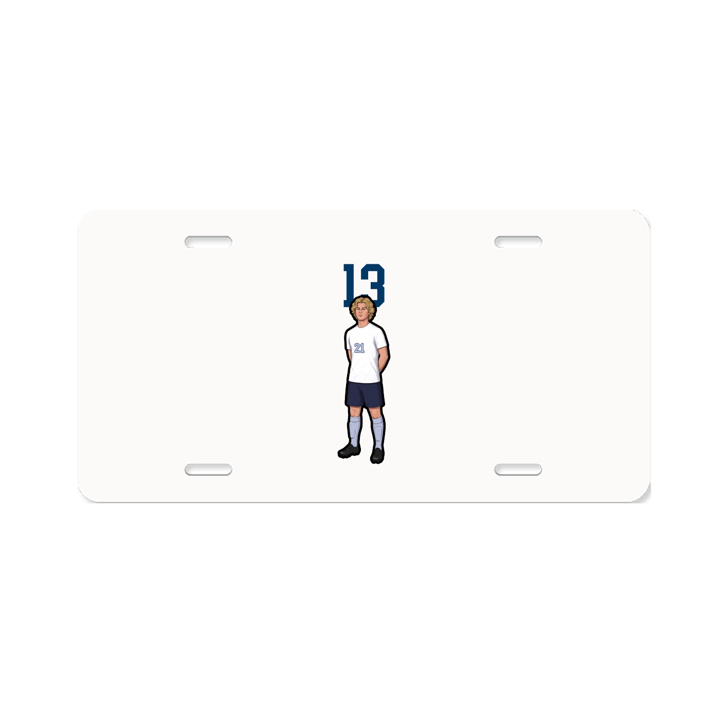 License Plate — Number Top in Classic