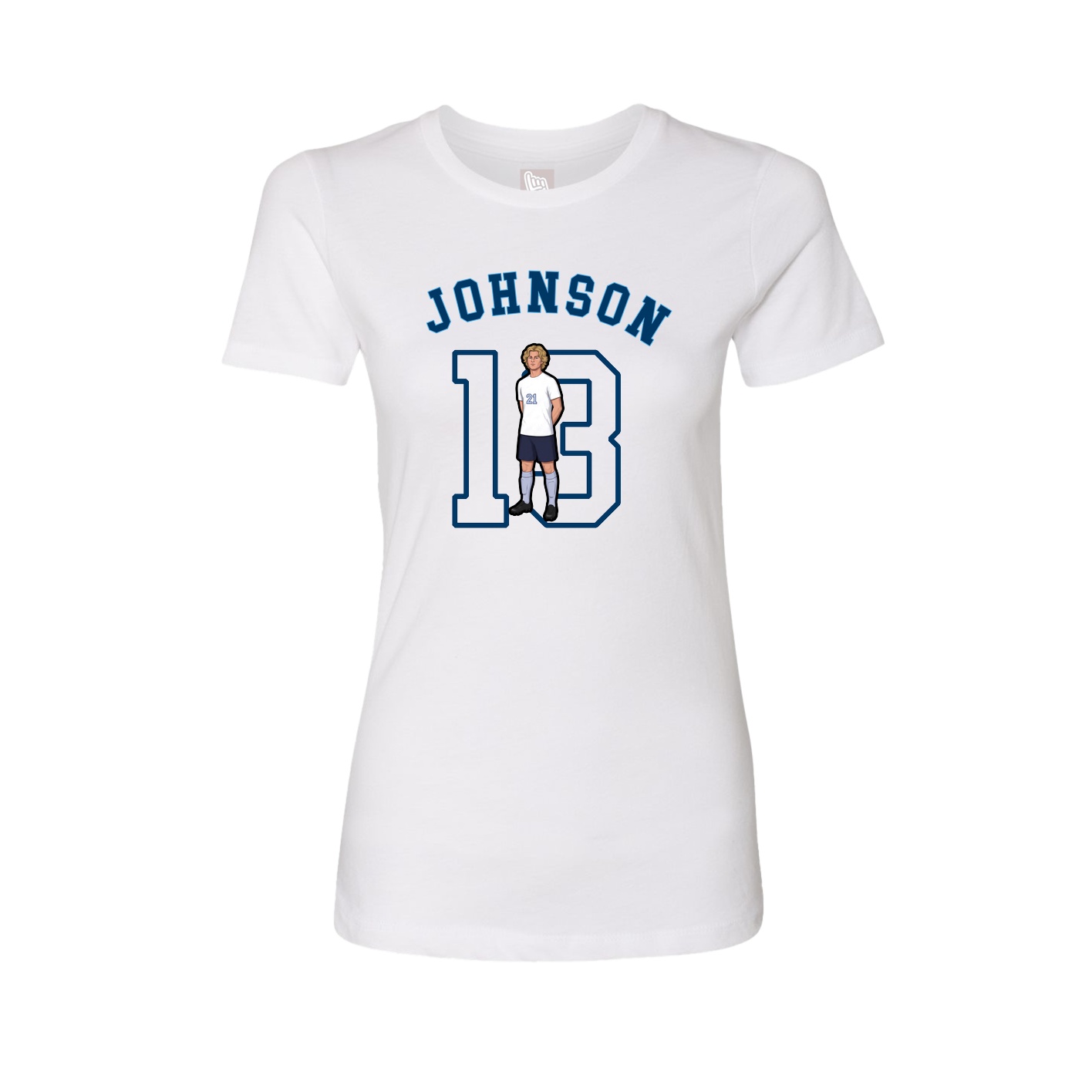 Fitted Women's Tee — Shirsey Arch in White