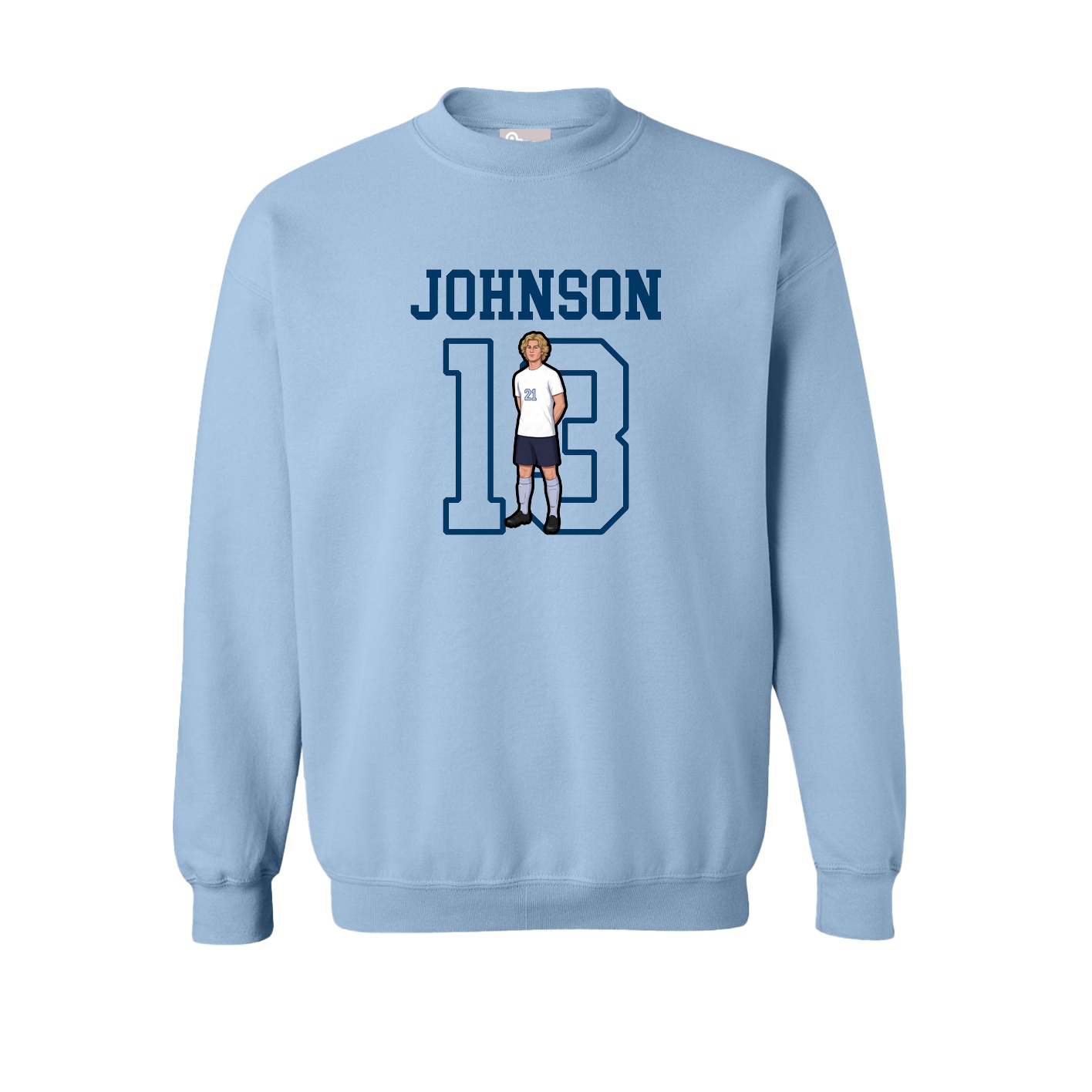 Fleece Crew — Shirsey in Light Blue