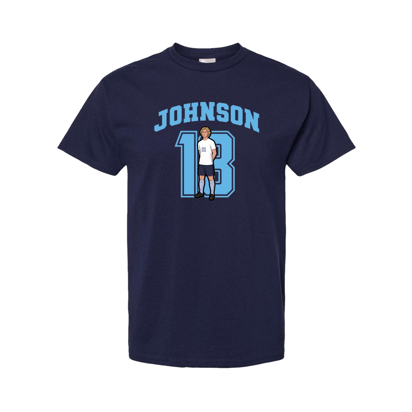 Youth Tee — Number in Navy
